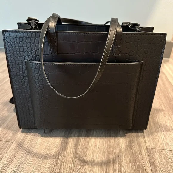 Beis Black Croc Worktote - Picture 3 of 5